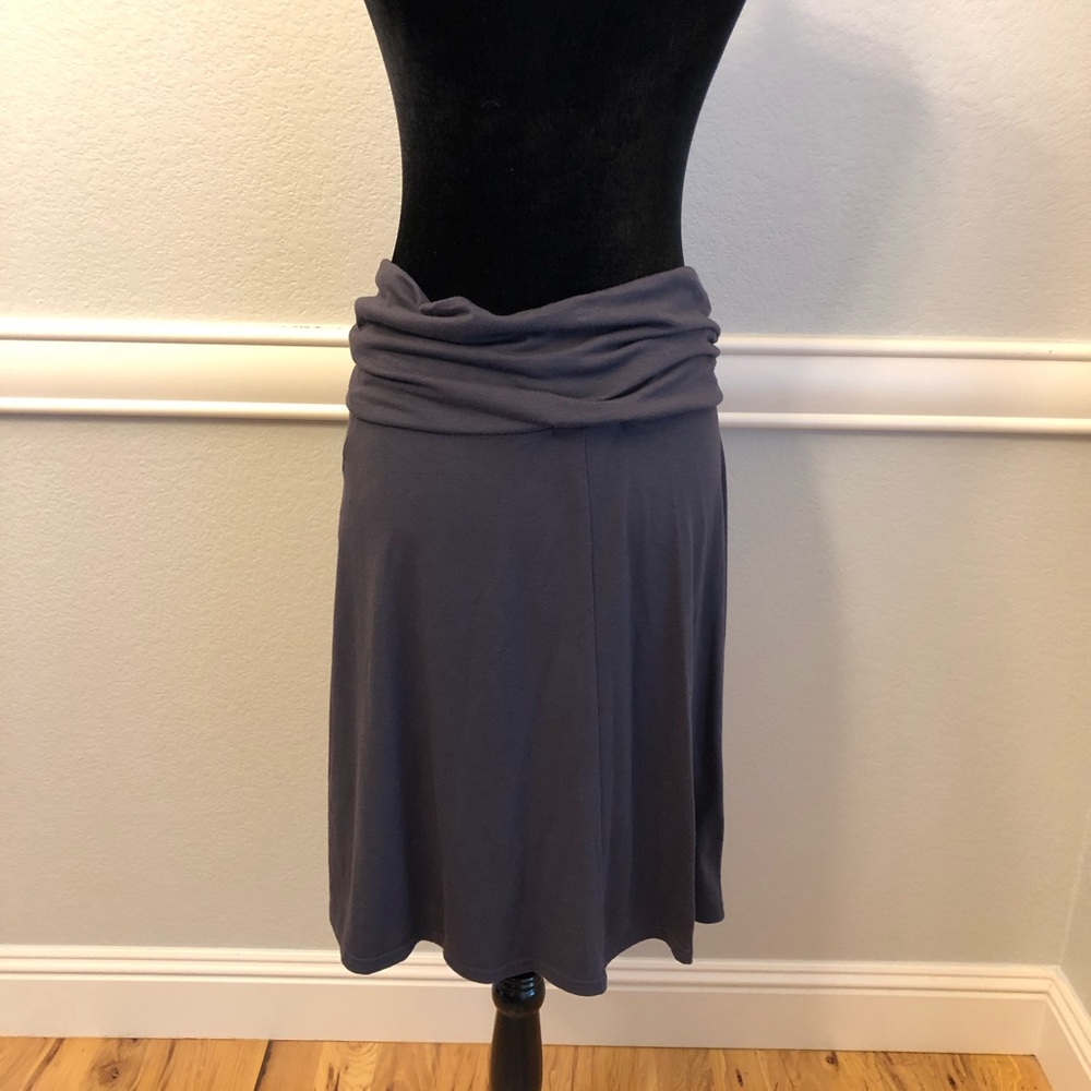 Grey cotton maternity skirt